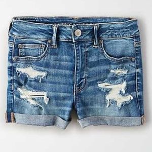 High-Waited Denim Shorts